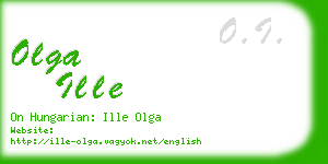 olga ille business card